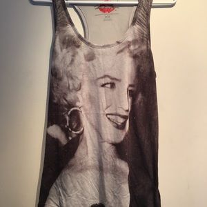 Marilyn Monroe black/white long tank top
